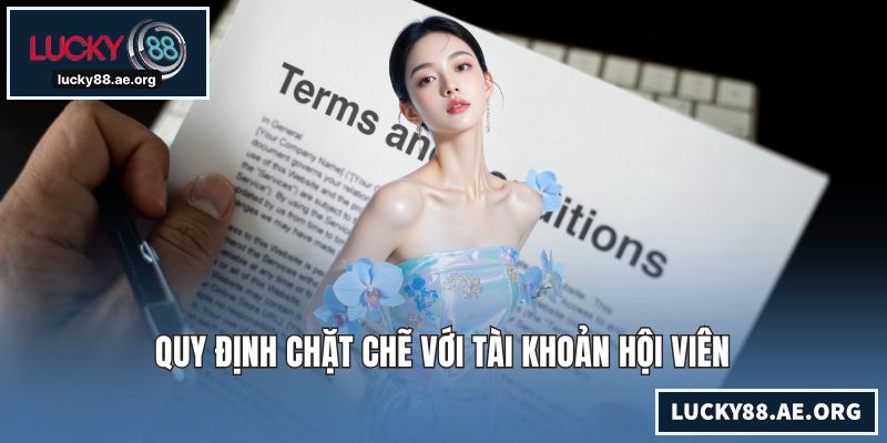 Quy định chặt chẽ với tài khoản hội viên